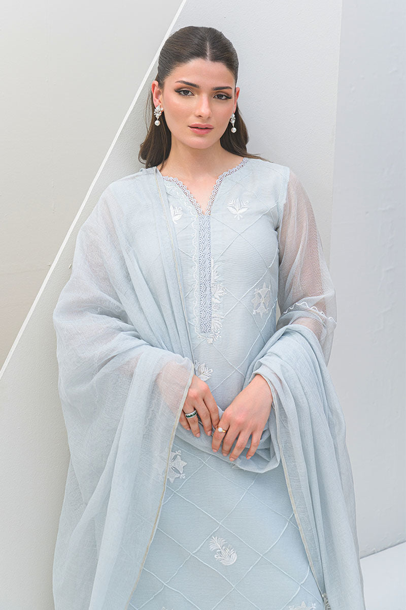 Fatima Khan | Serene Eid Luxe Pret | Azure Frost - Official Fatima Khan stockist in UK - Sakeena London