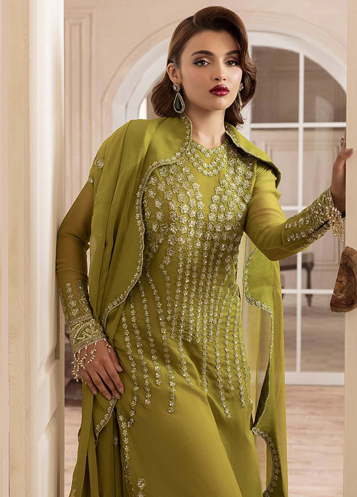 Sahane | Elyssa Festive Chiffon | CT-19001 Eve - ELYSSA - Official Sahane stockist in UK - Sakeena London