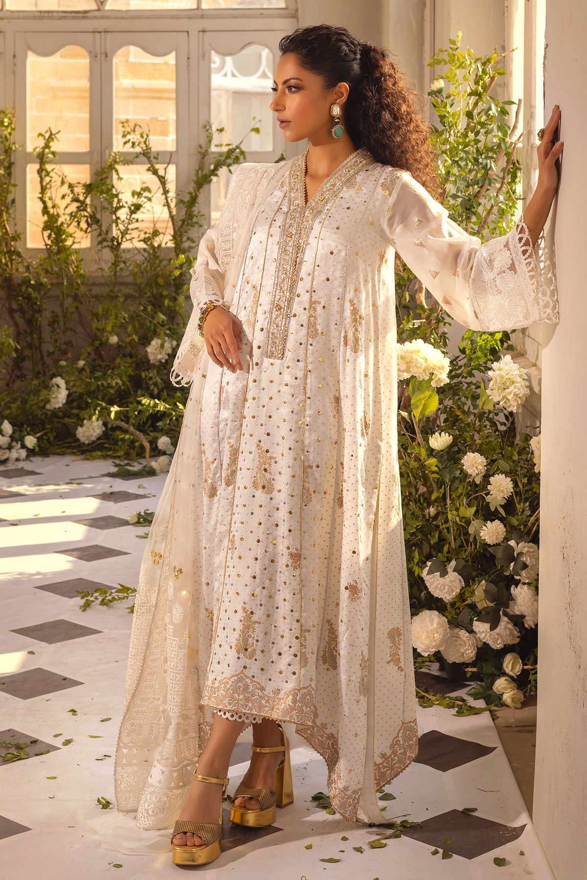 Annus Abrar | Designer Picks 24 | RANO KAFTAN CUT SHIRT - Official Annus Abrar stockist in UK - Sakeena London