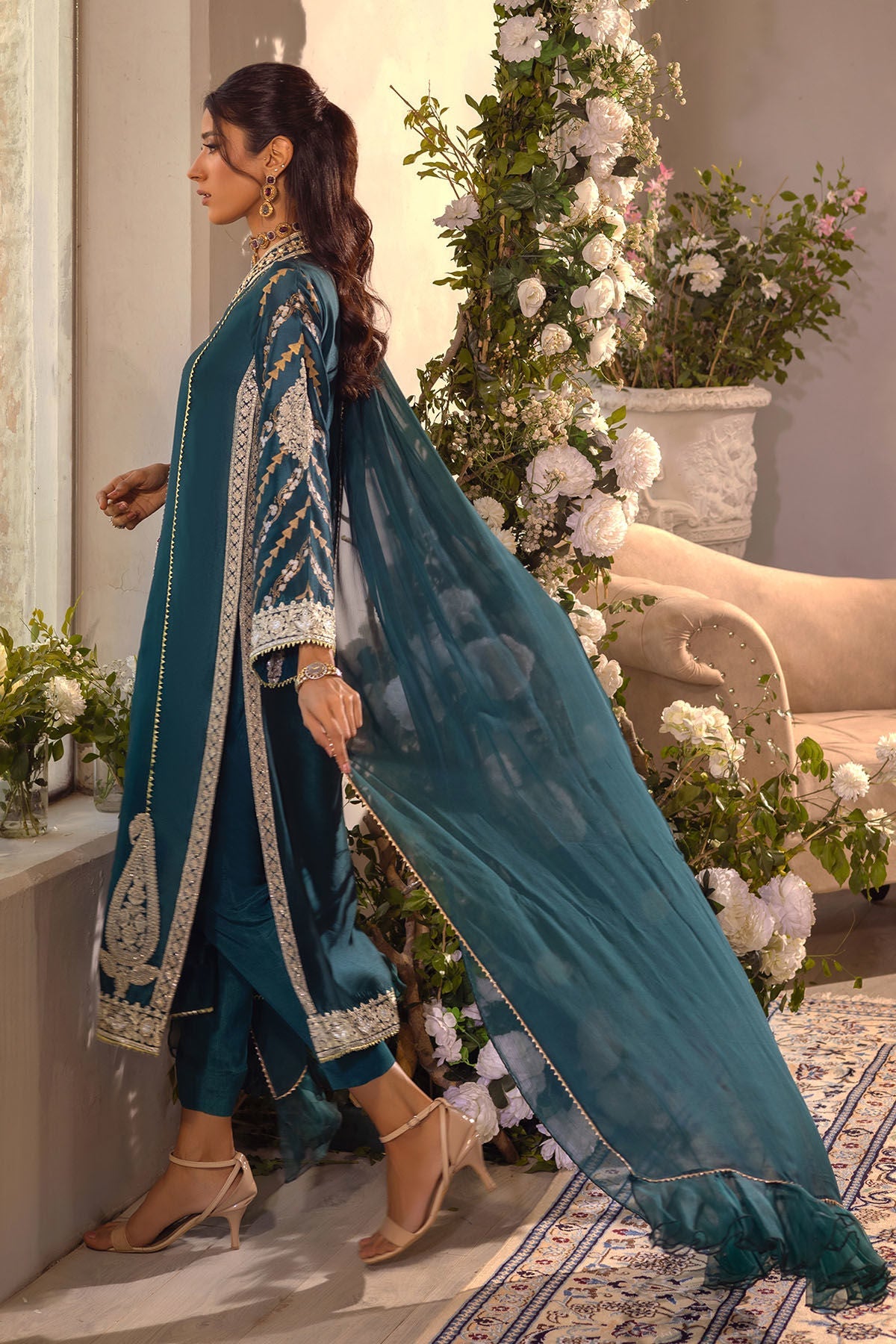 Annus Abrar | Designer Picks 24 | VISAAL EMERALD - SHIRT AND DUPATTA - Official Annus Abrar stockist in UK - Sakeena London