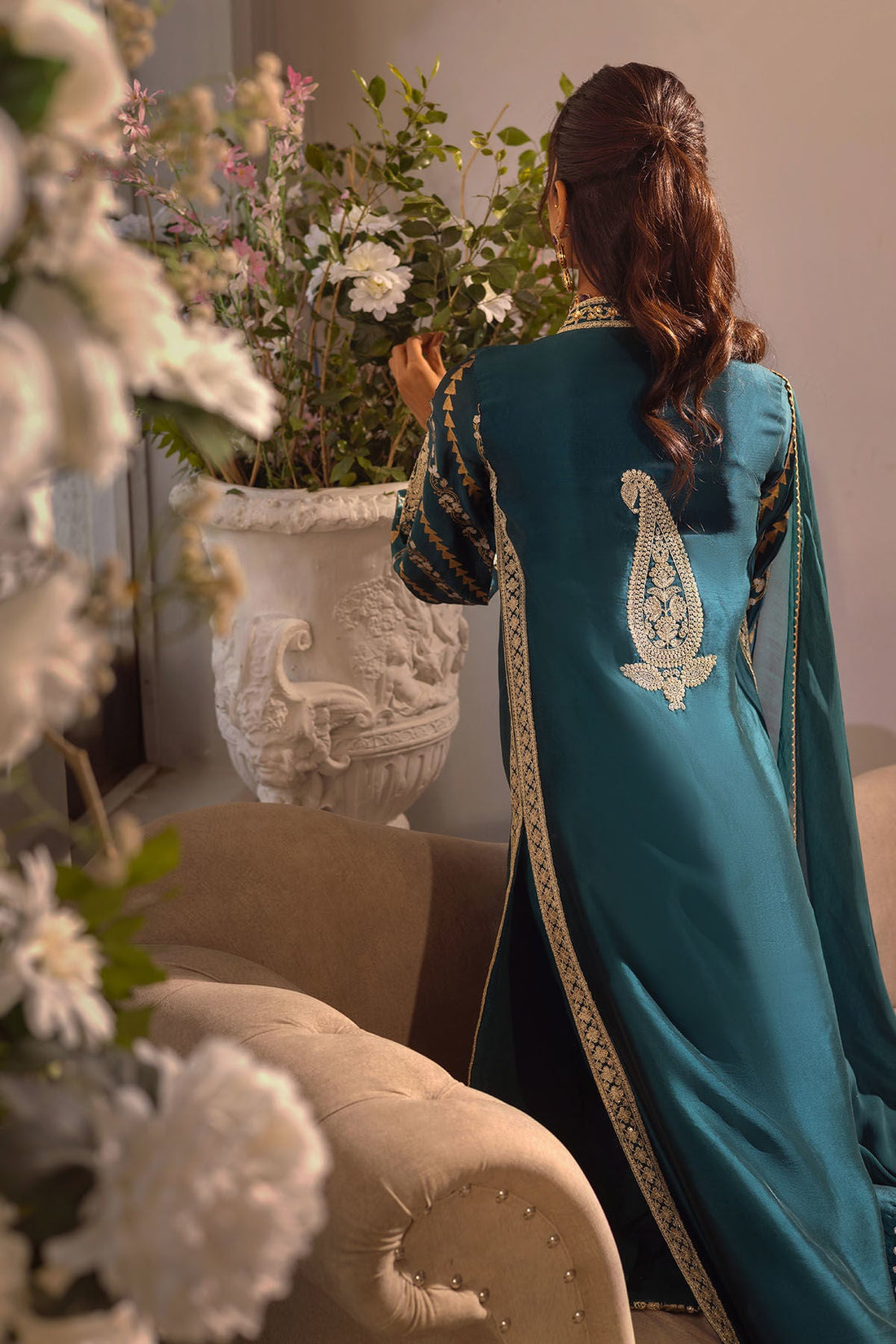 Annus Abrar | Designer Picks 24 | VISAAL EMERALD - SHIRT AND DUPATTA - Official Annus Abrar stockist in UK - Sakeena London
