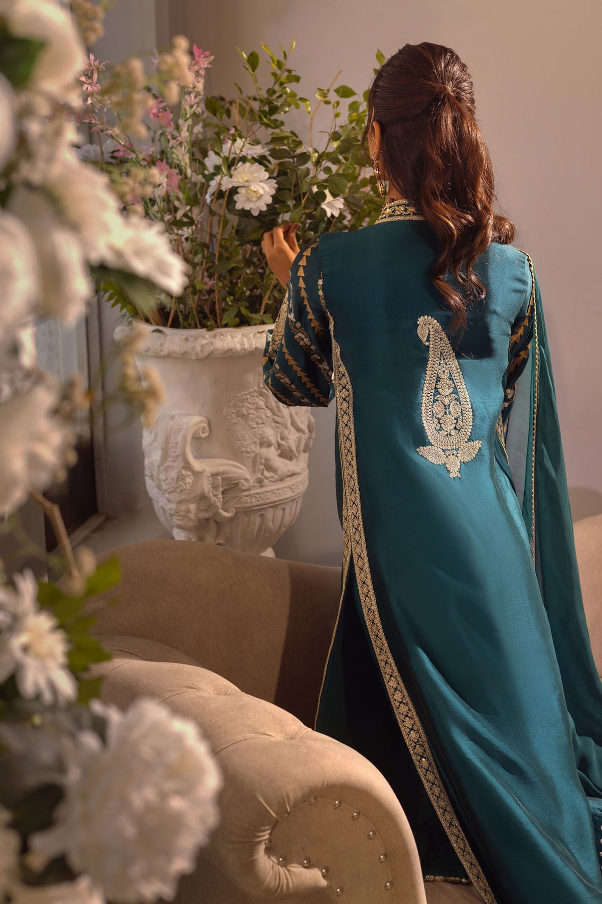 Annus Abrar | Designer Picks 24 | VISAAL EMERALD - SHIRT AND DUPATTA - Official Annus Abrar stockist in UK - Sakeena London