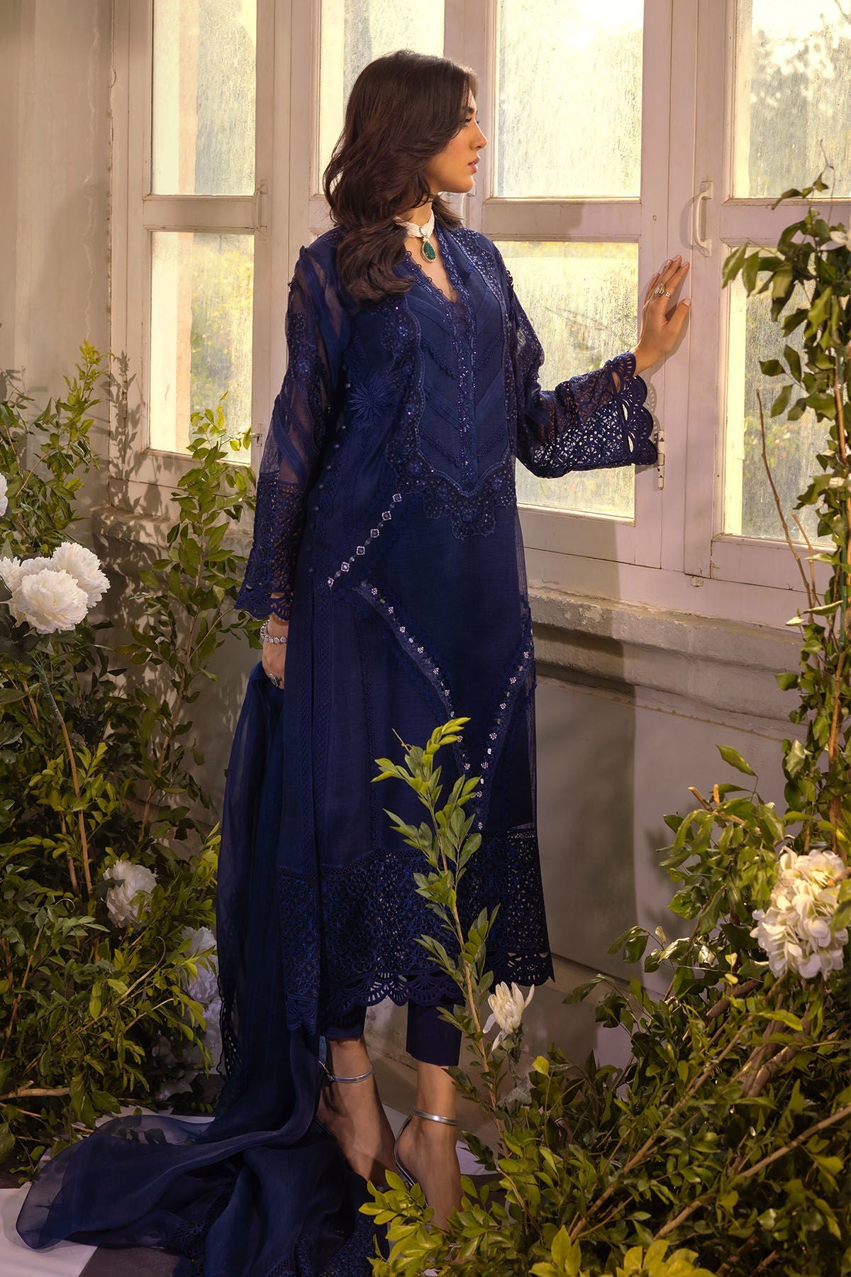 Annus Abrar | Designer Picks 24 | MISHKA MIDNIGHT BLUE - SHIRT AND PANTS - Official Annus Abrar stockist in UK - Sakeena London