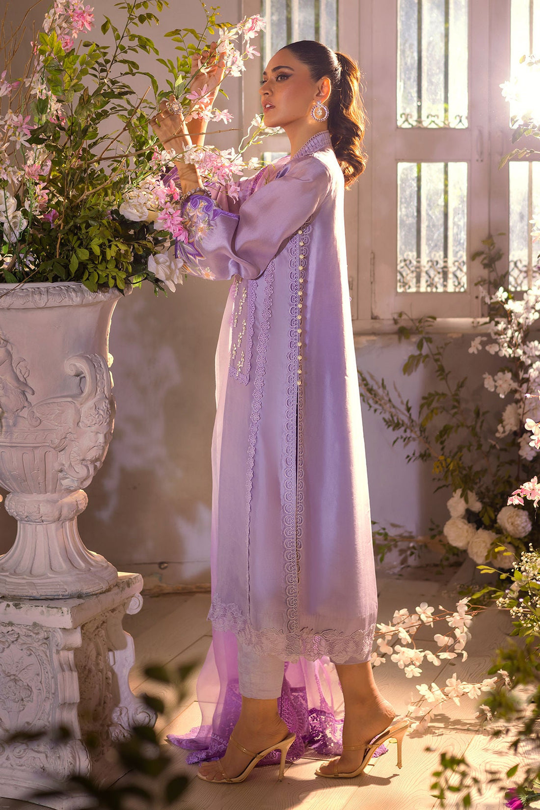 Annus Abrar | Designer Picks 24 | MAMIA LILAC - SHIRT AND PANTS - Official Annus Abrar stockist in UK - Sakeena London