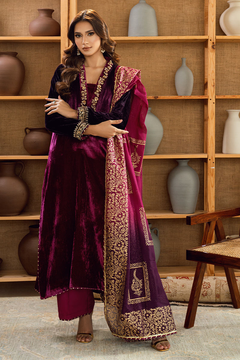 Fatima Khan | Warm Whisper Velvet 25 | Majestic Garnet - Official Farasha stockist in UK - Sakeena London