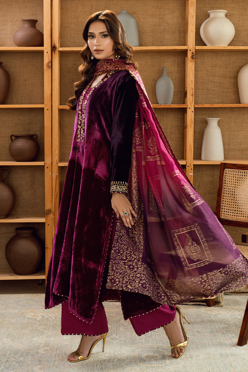 Fatima Khan | Warm Whisper Velvet 25 | Majestic Garnet - Official Farasha stockist in UK - Sakeena London