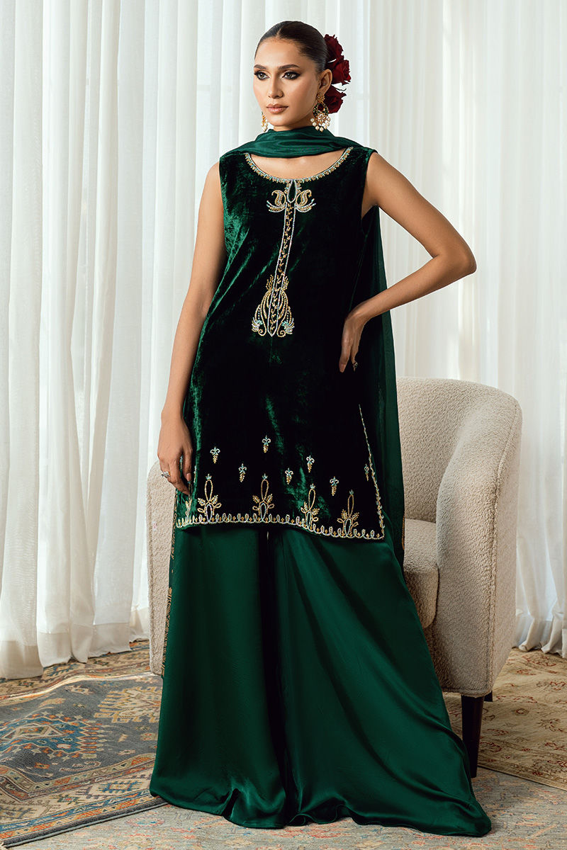Fatima Khan | Warm Whisper Velvet 25 | Emerald Dusk - Official Fatima Khan stockist in UK - Sakeena London