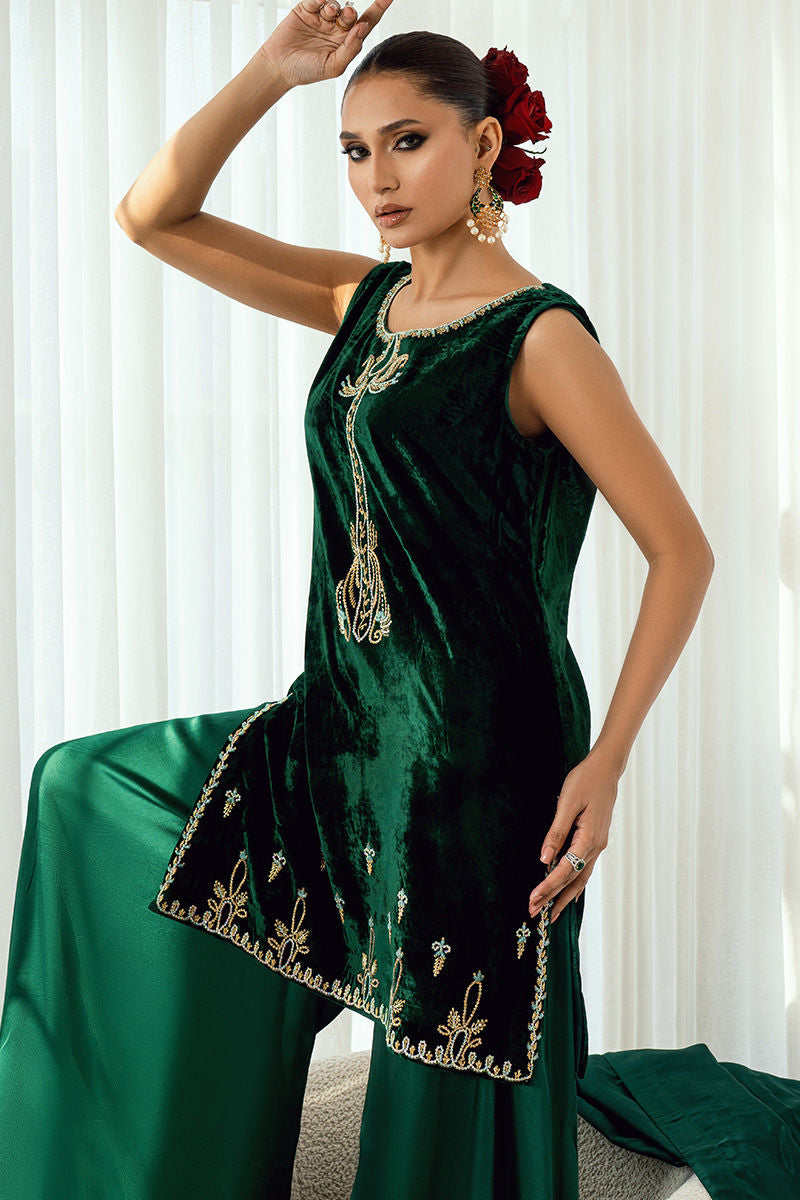 Fatima Khan | Warm Whisper Velvet 25 | Emerald Dusk - Official Fatima Khan stockist in UK - Sakeena London