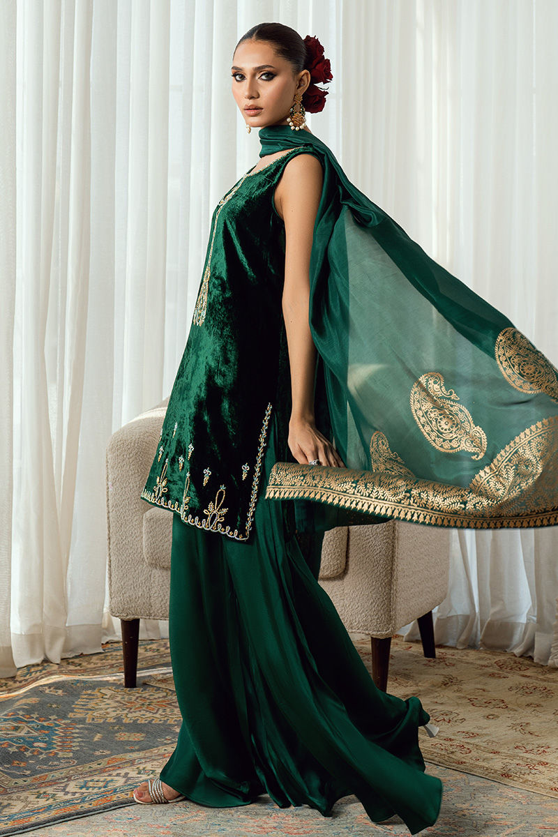 Fatima Khan | Warm Whisper Velvet 25 | Emerald Dusk - Official Fatima Khan stockist in UK - Sakeena London