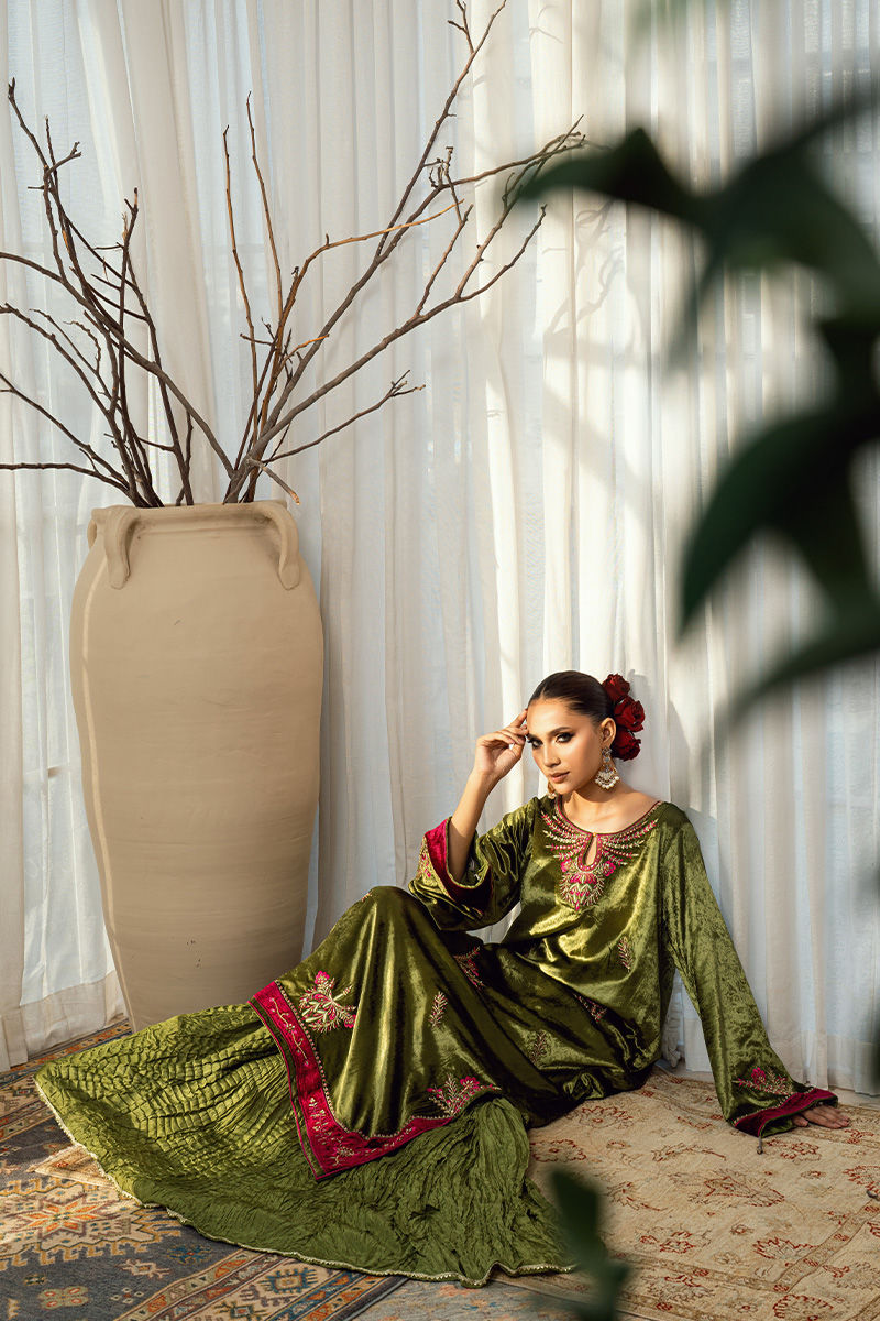 Fatima Khan | Warm Whisper Velvet 25 | Jade Whisper - Official Fatima Khan stockist in UK - Sakeena London