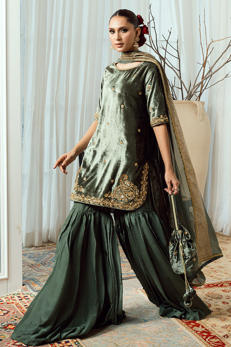 Fatima Khan | Warm Whisper Velvet 25 | Olive Dynasty - Official Fatima Khan stockist in UK - Sakeena London