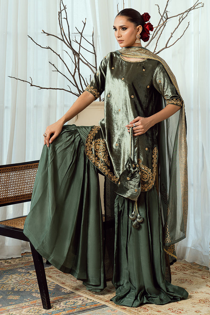 Fatima Khan | Warm Whisper Velvet 25 | Olive Dynasty - Official Fatima Khan stockist in UK - Sakeena London