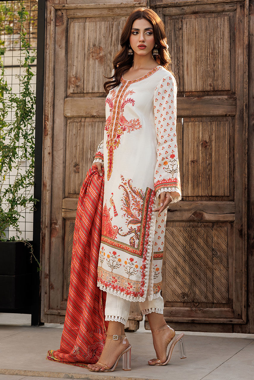 Deepak Perwani | Festive Lawn 24 | KTD4073 - Official Deepak Perwani stockist in UK - Sakeena London