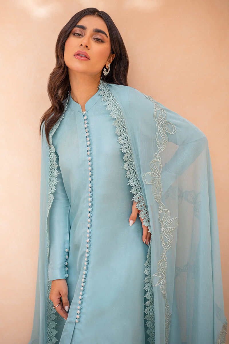 Ansab Jahangir | Luxury Silk Pret | AURORA FROST - Official Ansab Jahangir stockist in UK - Sakeena London