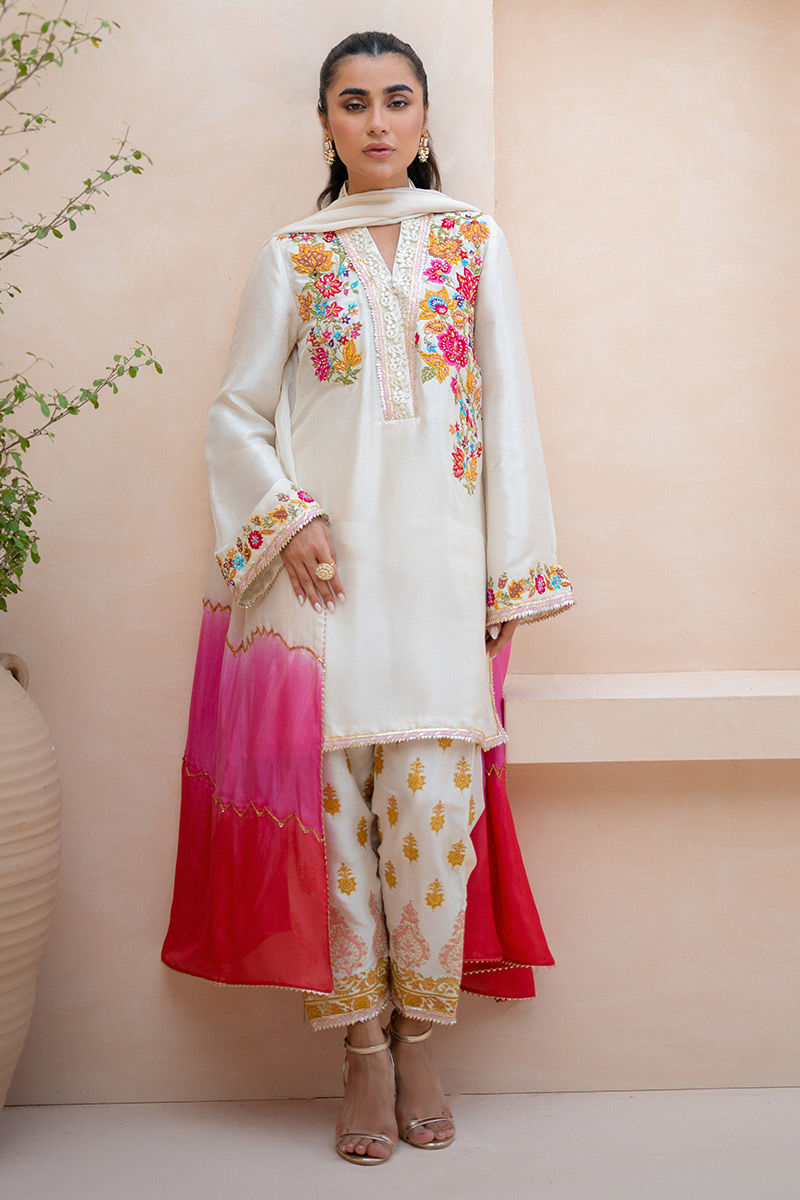 Ansab Jahangir | Luxury Silk Pret | ETHEREAL WHISPER - Official Ansab Jahangir stockist in UK - Sakeena London