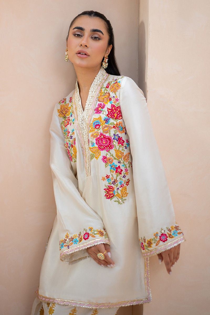 Ansab Jahangir | Luxury Silk Pret | ETHEREAL WHISPER - Official Ansab Jahangir stockist in UK - Sakeena London
