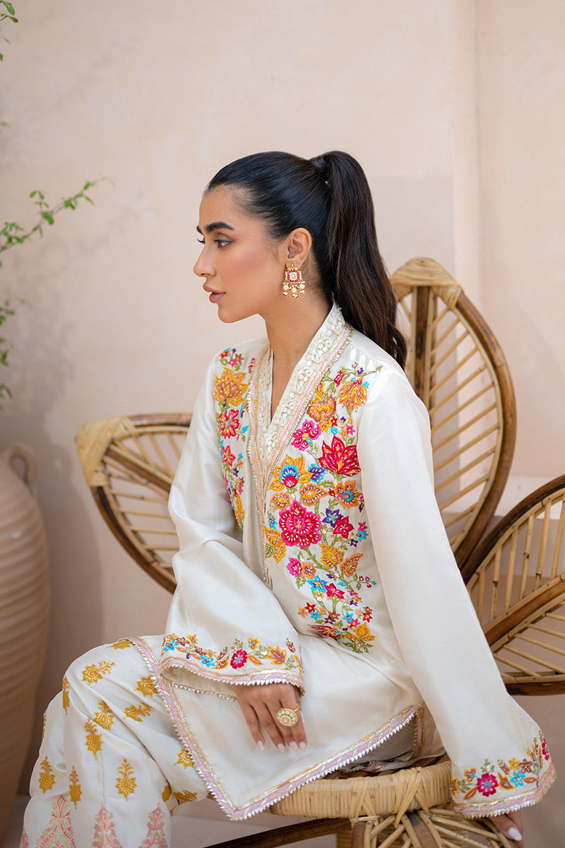 Ansab Jahangir | Luxury Silk Pret | ETHEREAL WHISPER - Official Ansab Jahangir stockist in UK - Sakeena London
