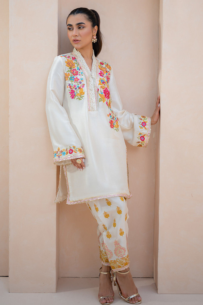 Ansab Jahangir | Luxury Silk Pret | ETHEREAL WHISPER - Official Ansab Jahangir stockist in UK - Sakeena London