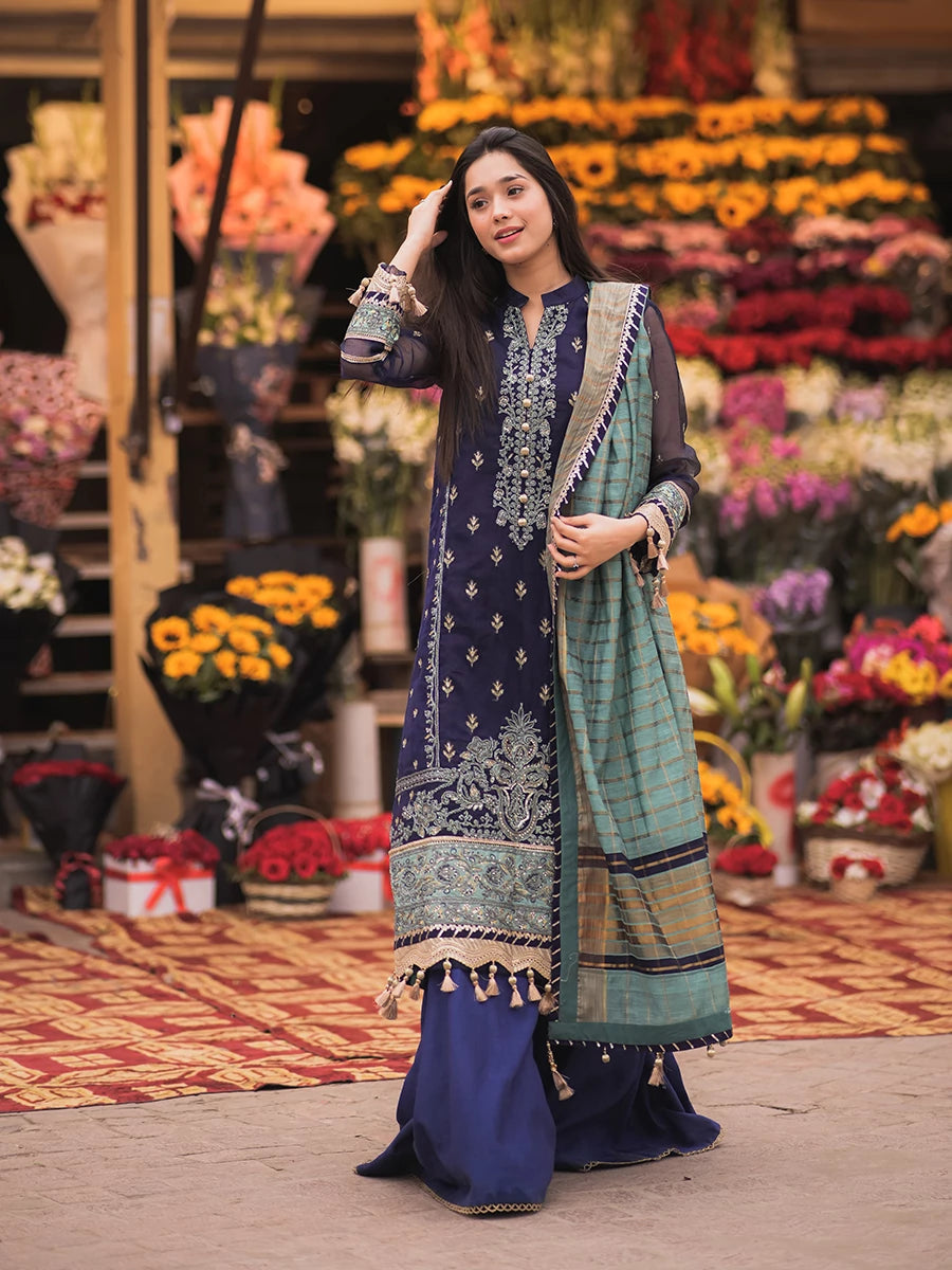 Salitex | Signature Festive Chiffon | SUNW6JI018UT - Official Salitex stockist in UK - Sakeena London