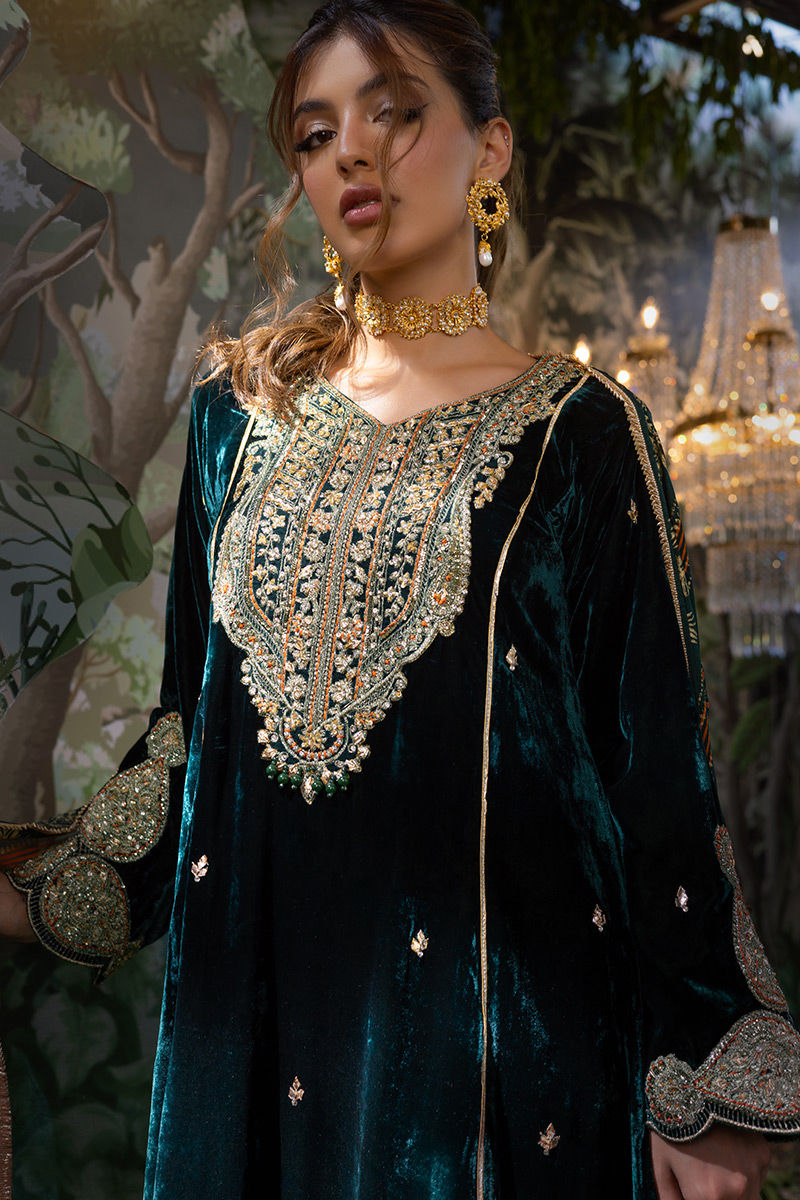 Ansab Jahangir | Bow Velvet Edit | ESMERALDA - Official Ansab Jahangir stockist in UK - Sakeena London