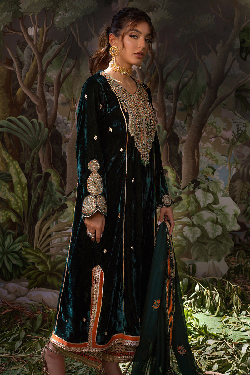 Ansab Jahangir | Bow Velvet Edit | ESMERALDA - Official Ansab Jahangir stockist in UK - Sakeena London