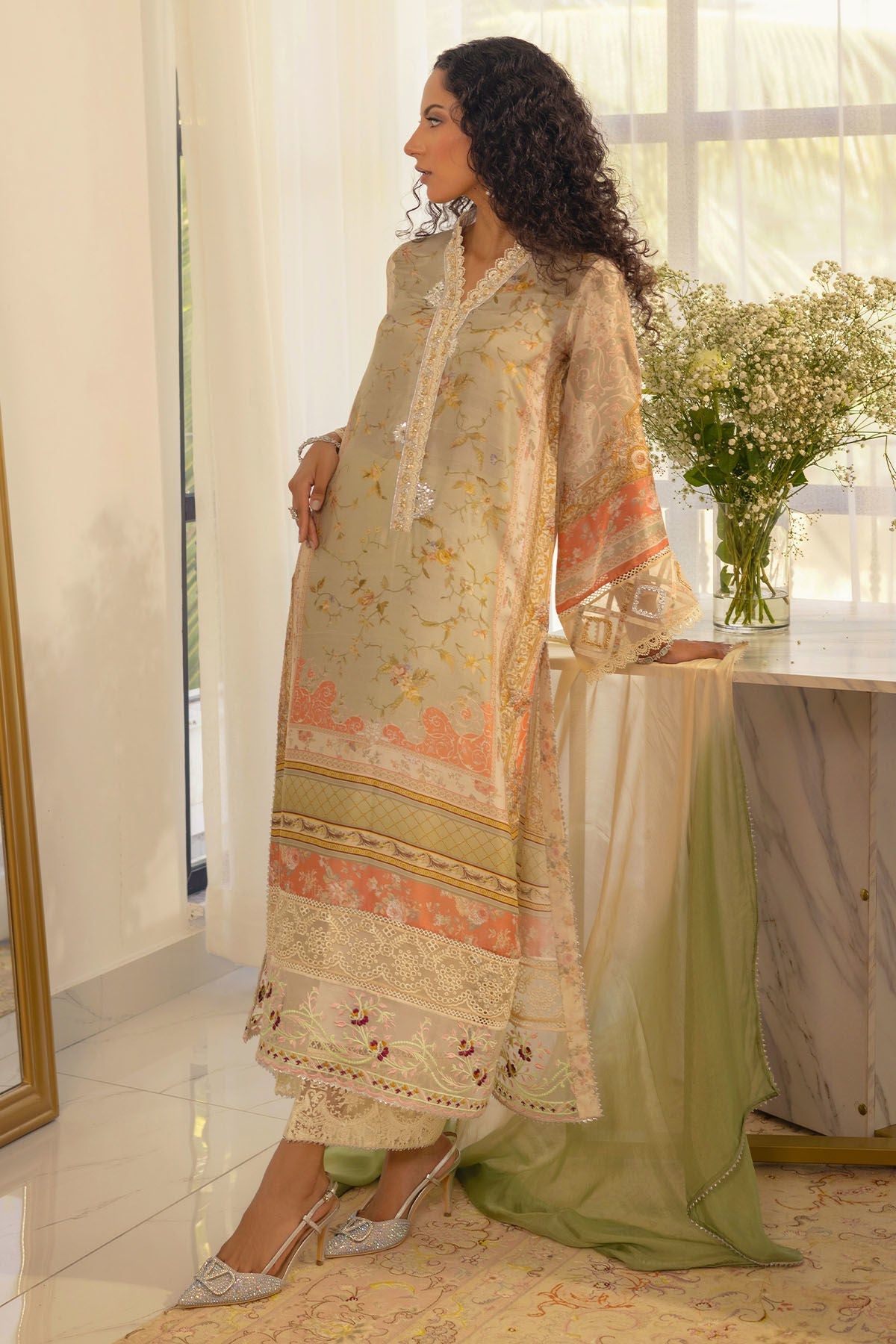 Annus Abrar | Luxe Silk Pret | RESHMA-SHIRT AND DUPATTA - Official Annus Abrar stockist in UK - Sakeena London