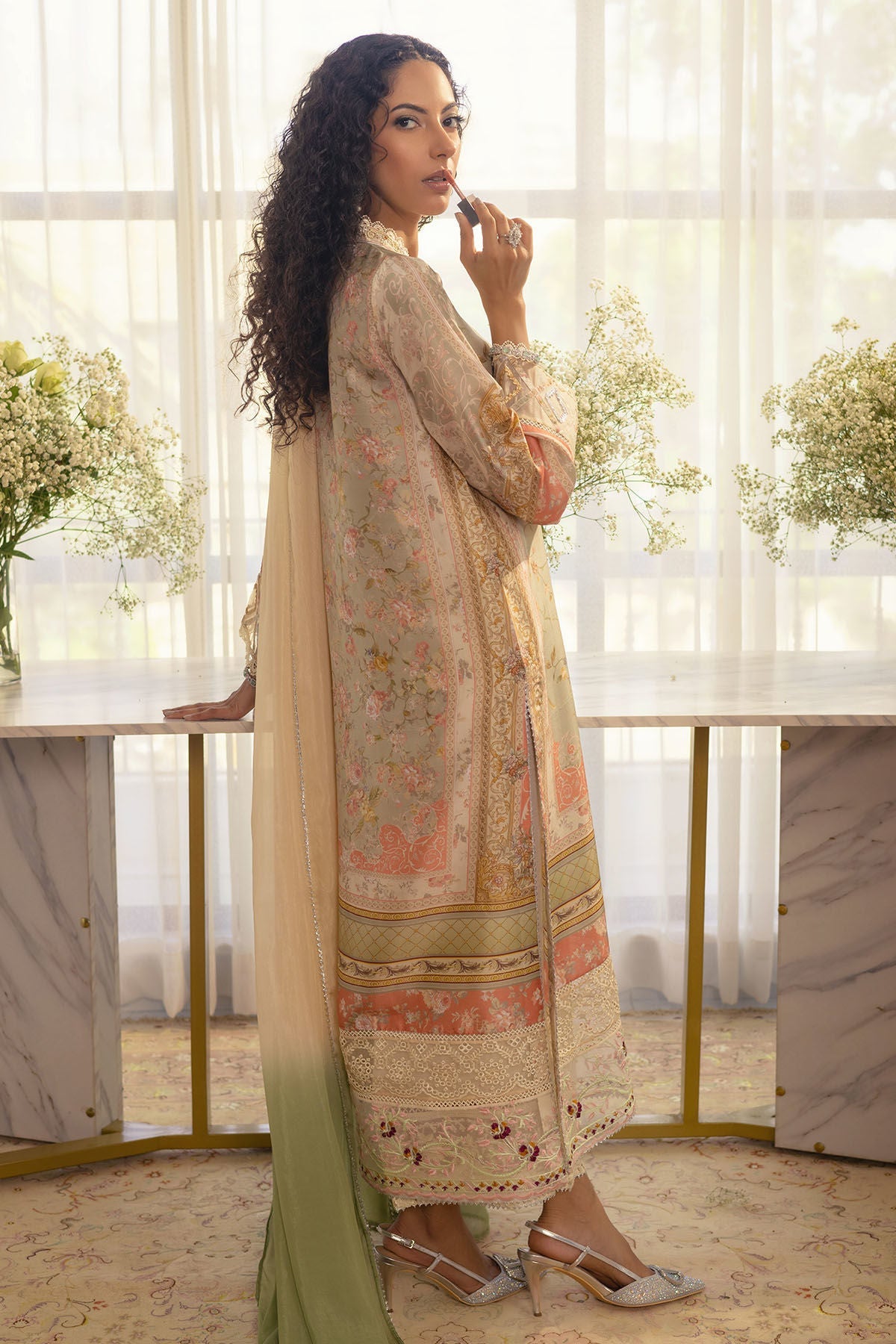 Annus Abrar | Luxe Silk Pret | RESHMA-SHIRT AND DUPATTA - Official Annus Abrar stockist in UK - Sakeena London