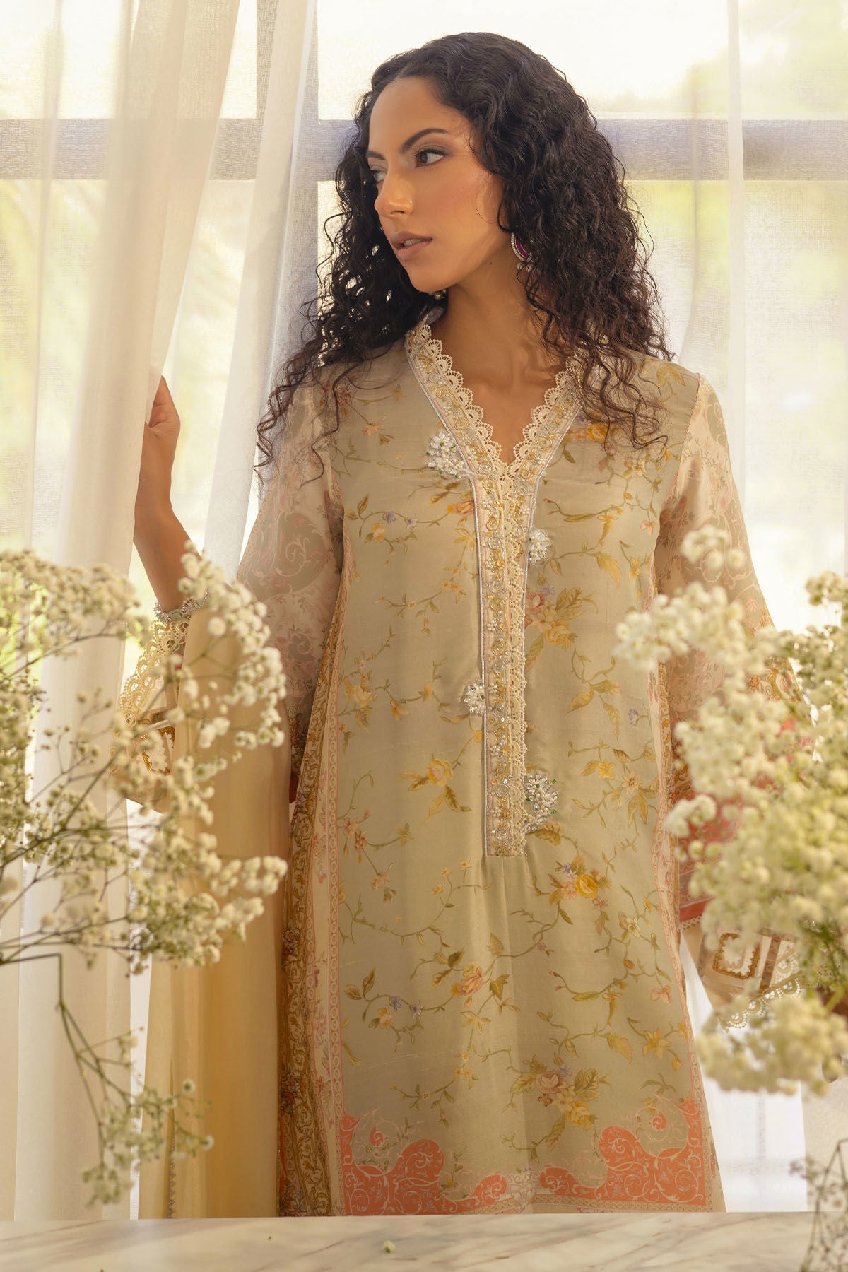 Annus Abrar | Luxe Silk Pret | RESHMA-SHIRT AND DUPATTA - Official Annus Abrar stockist in UK - Sakeena London