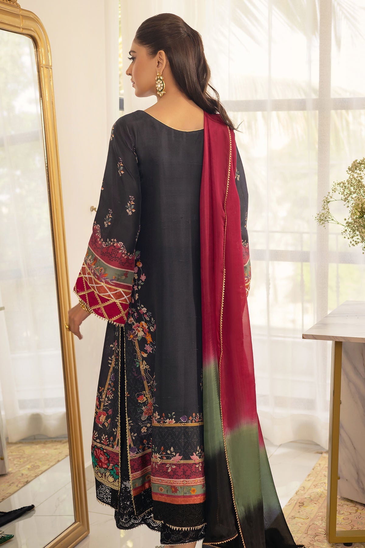 Annus Abrar | Luxe Silk Pret | BANIRA - SHIRT AND DUPATTA - Official Annus Abrar stockist in UK - Sakeena London