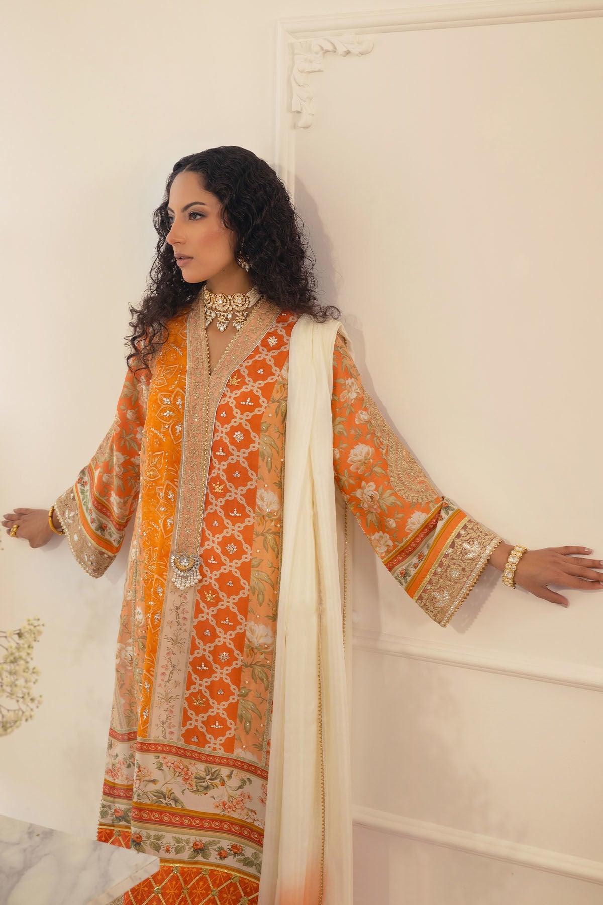 Annus Abrar | Luxe Silk Pret | LAMYA - SHIRT AND DUPATTA - Official Annus Abrar stockist in UK - Sakeena London