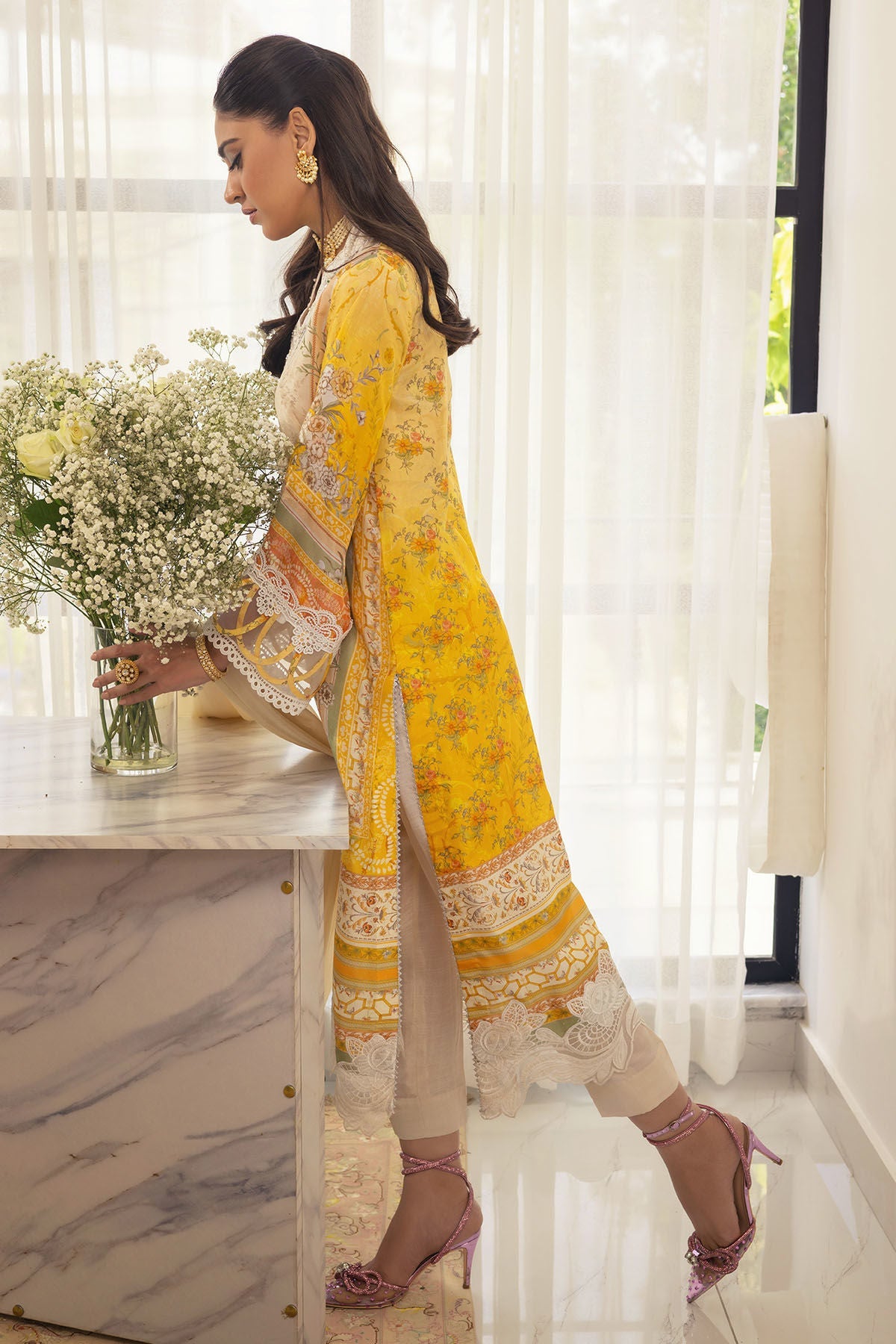 Annus Abrar | Luxe Silk Pret | ESMEYA - SHIRT AND DUPATTA - Official Annus Abrar stockist in UK - Sakeena London