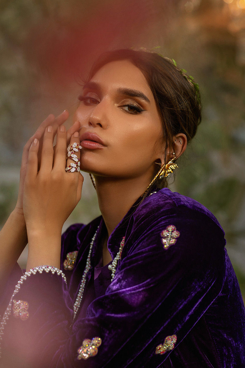 Ansab Jahangir | Bow Velvet Edit | IRISA - Official Ansab Jahangir stockist in UK - Sakeena London