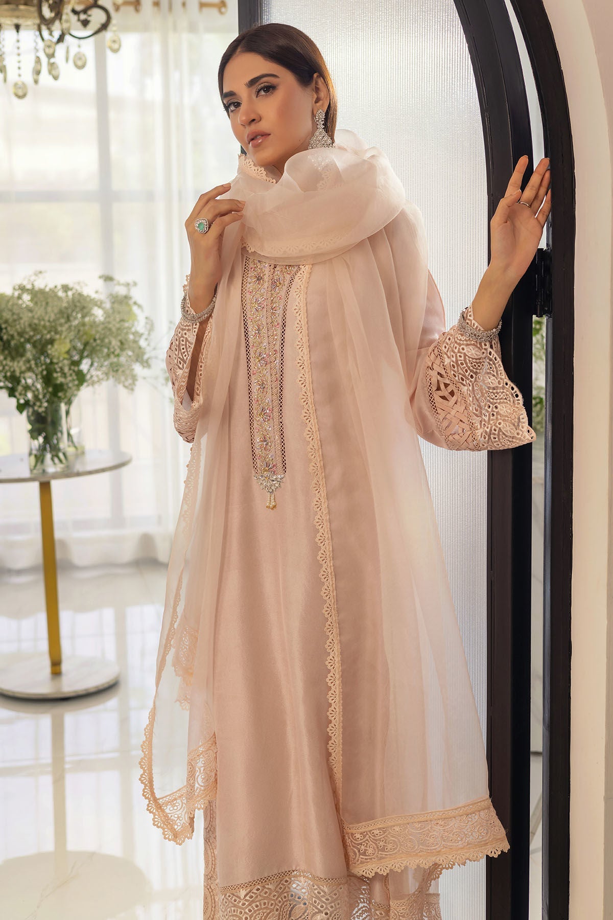 Annus Abrar | Designer Picks 24 | RAYLA SAND - SHIRT AND PANTS - Official Annus Abrar stockist in UK - Sakeena London