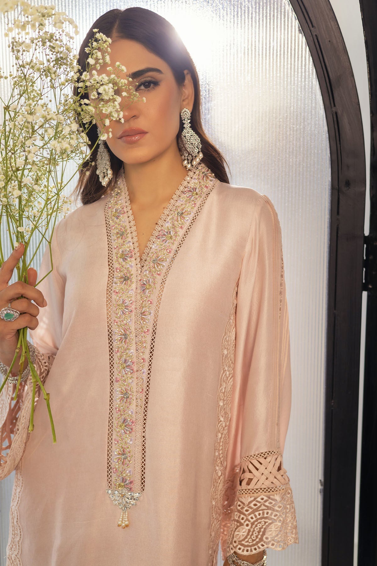 Annus Abrar | Designer Picks 24 | RAYLA SAND - SHIRT AND PANTS - Official Annus Abrar stockist in UK - Sakeena London