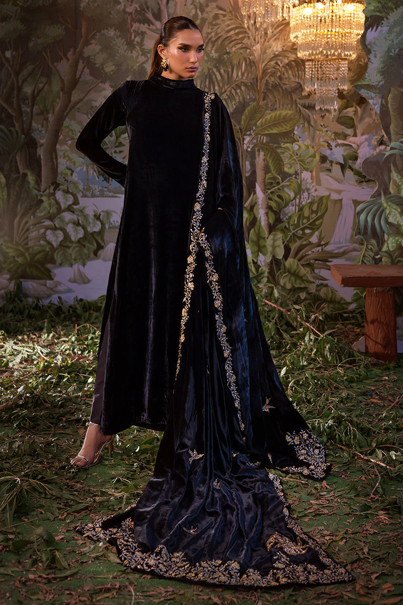 Ansab Jahangir | Bow Velvet Edit | NATALIA - Official Ansab Jahangir stockist in UK - Sakeena London
