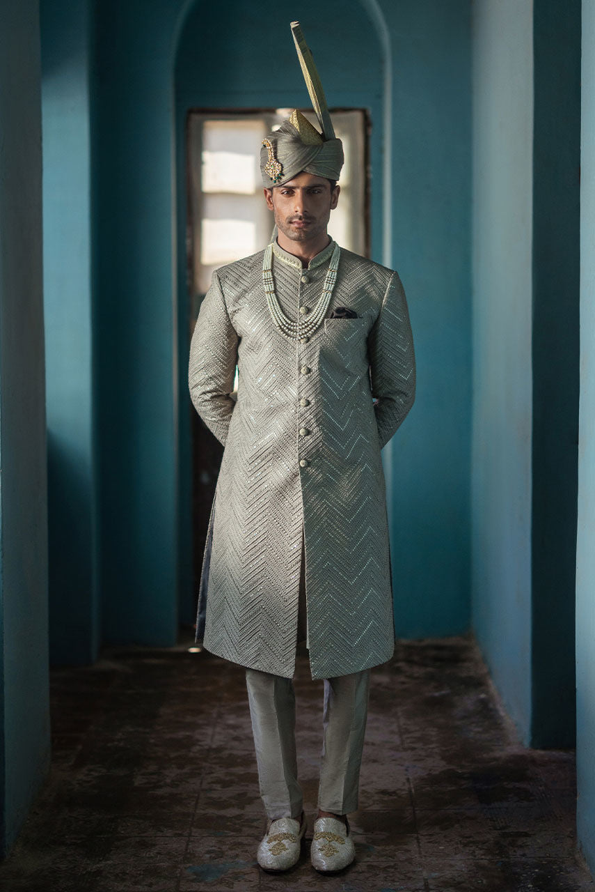 Pakistani Menswear | Deepak Perwani | Shr3439 - Official Sakeena London stockist in UK - Sakeena London