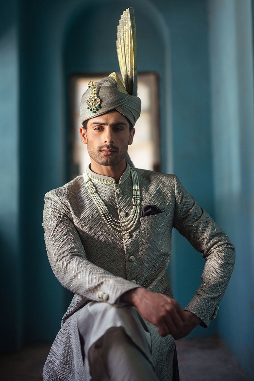 Pakistani Menswear | Deepak Perwani | Shr3439 - Official Sakeena London stockist in UK - Sakeena London