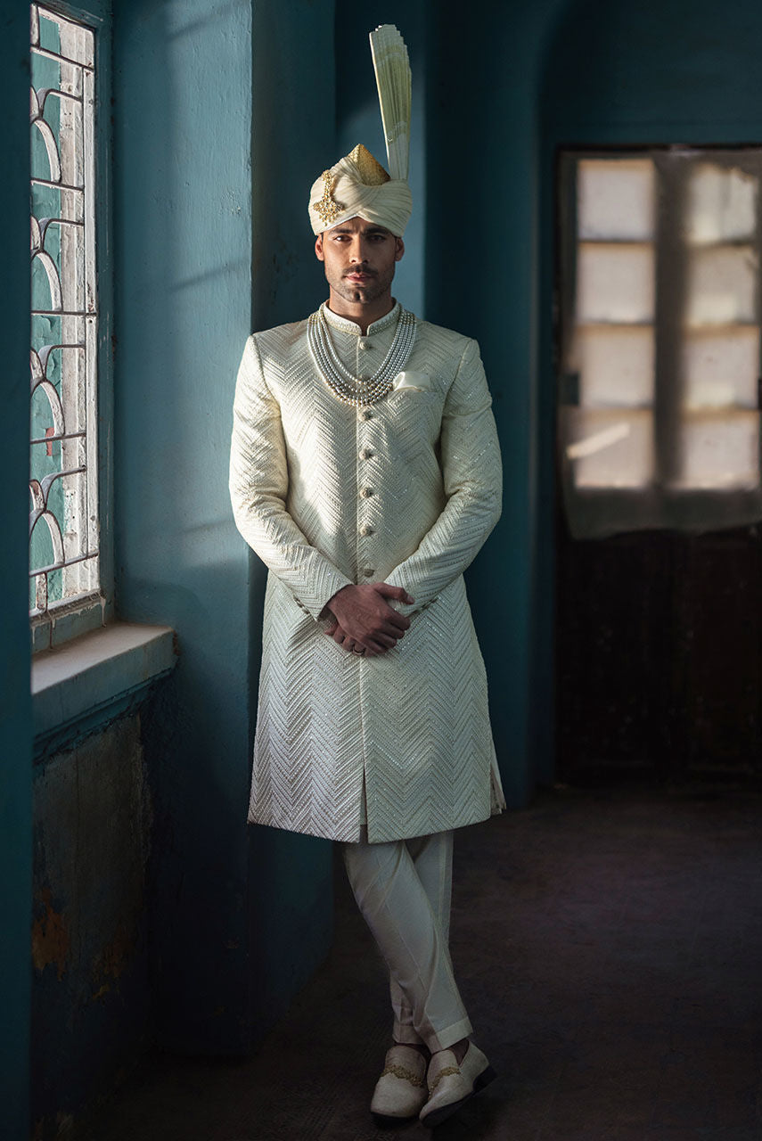 Pakistani Menswear | Deepak Perwani | Shr3443 - Official Sakeena London stockist in UK - Sakeena London