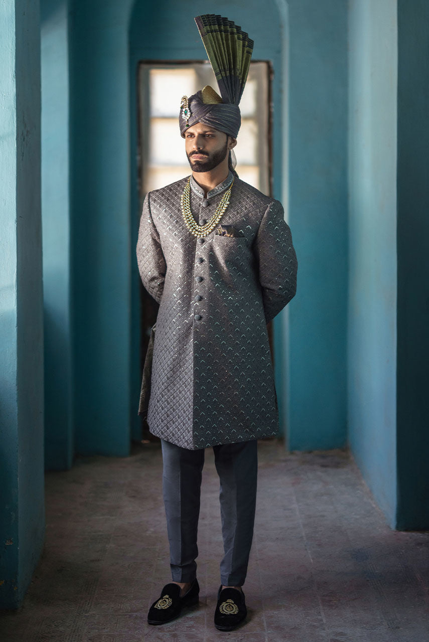 Pakistani Menswear | Deepak Perwani | Shr3440 - Official Sakeena London stockist in UK - Sakeena London