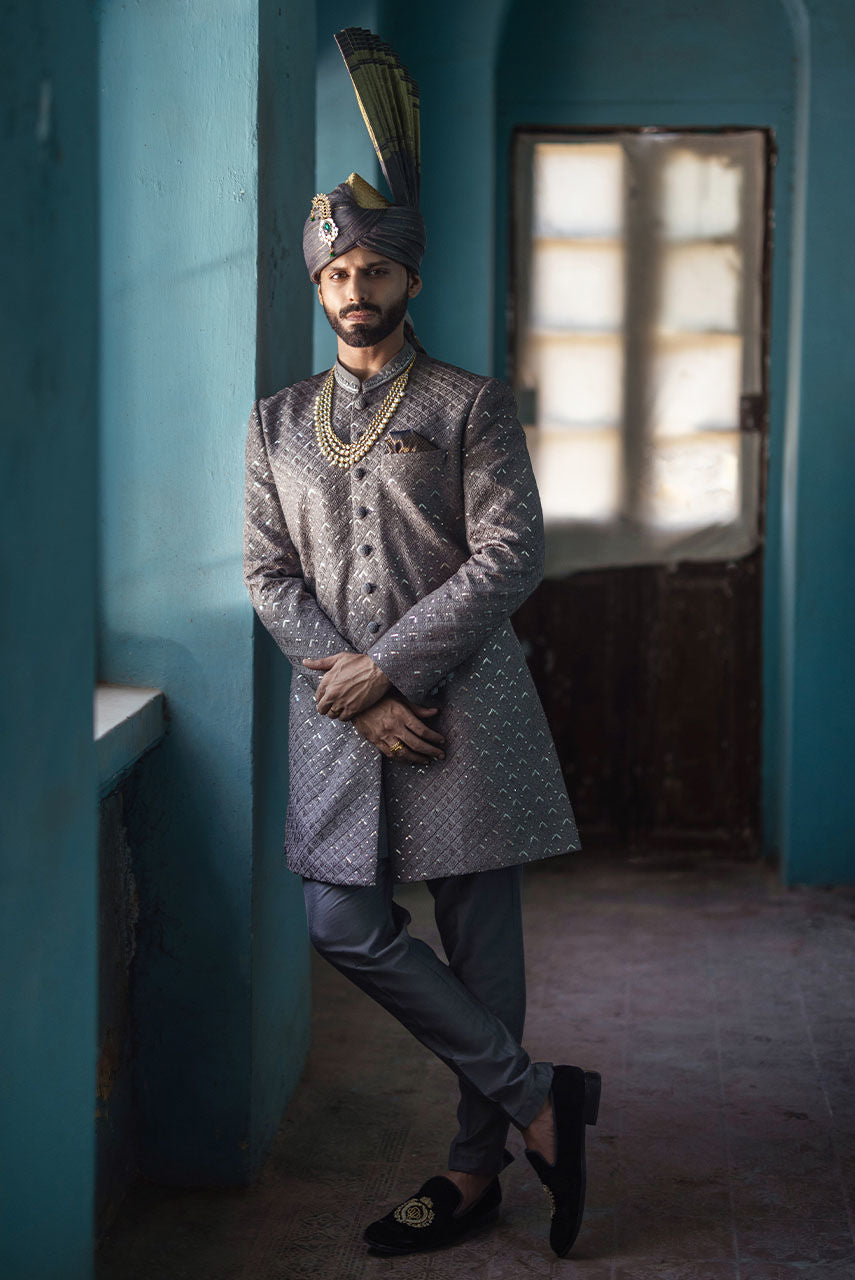 Pakistani Menswear | Deepak Perwani | Shr3440 - Official Sakeena London stockist in UK - Sakeena London