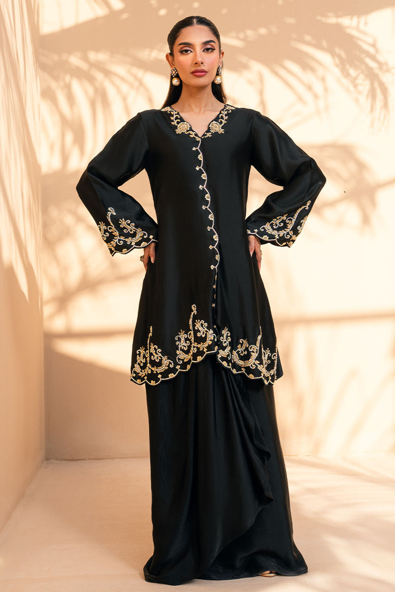 Fatima Khan | Flore Eid Luxe 26 | Noir Petale by Fatima Khan – Pakistani designer wear