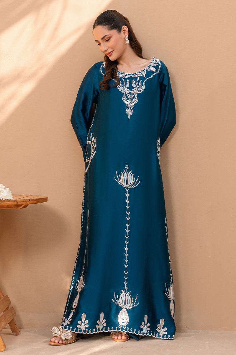 Fatima Khan | Flore Eid Luxe 26 | Deep Teal Bloom by Fatima Khan – Pakistani designer wear