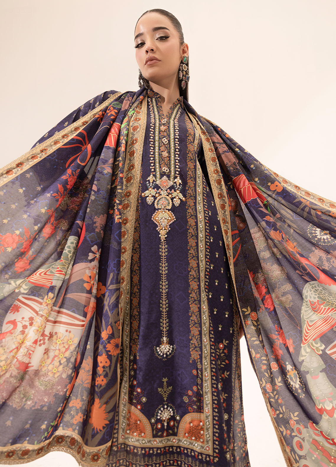 Sahane | Suay Silk Handwork Edit | CT-15006 ETHER - SUAY - Official Sahane stockist in UK - Sakeena London