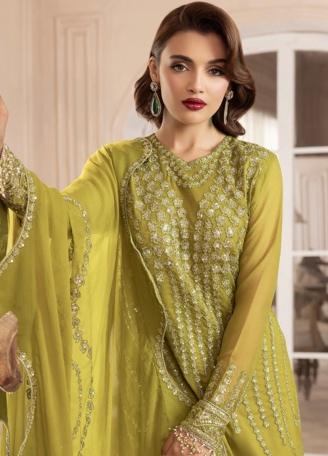 Sahane | Elyssa Festive Chiffon | CT-19001 Eve - ELYSSA - Official Sahane stockist in UK - Sakeena London