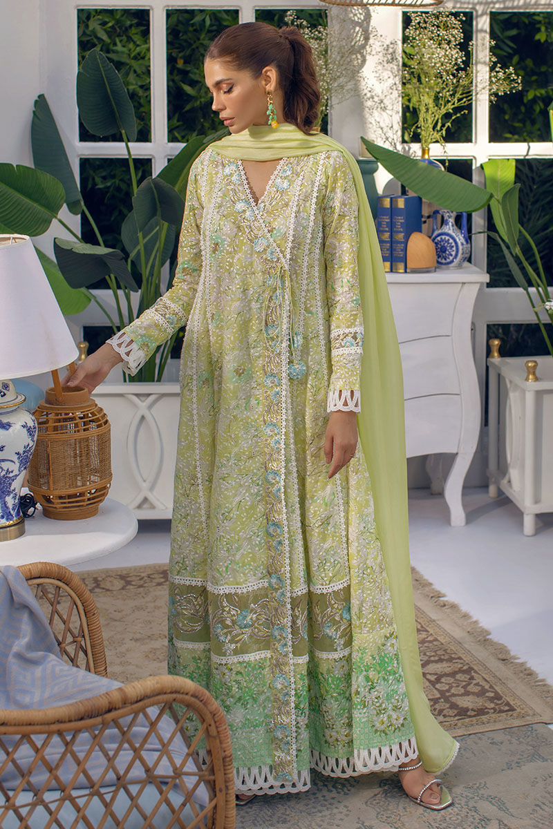Ansab Jahangir | Chikankari | CITRONELLA SWIRL - Official Ansab Jahangir stockist in UK - Sakeena London