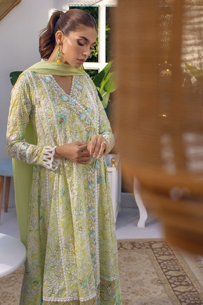 Ansab Jahangir | Chikankari | CITRONELLA SWIRL - Official Ansab Jahangir stockist in UK - Sakeena London