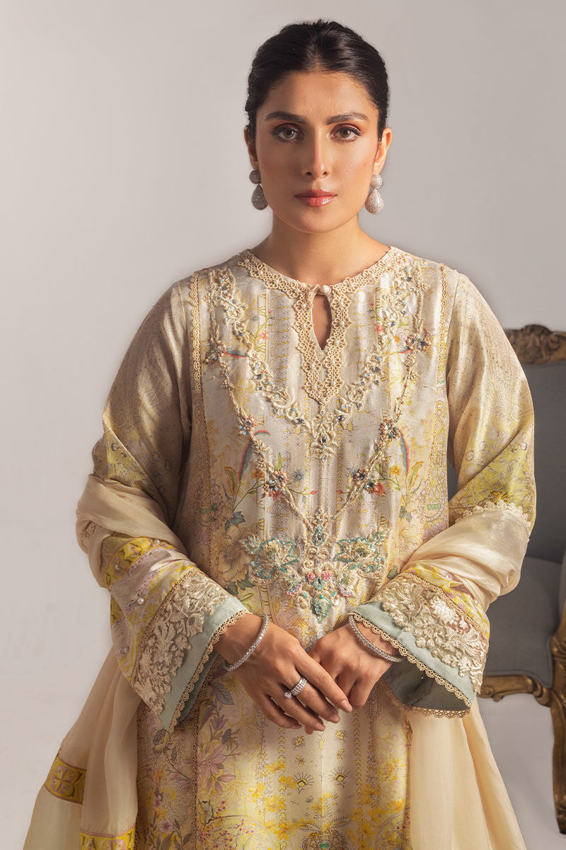Ansab Jahangir | Digital Silk | Alyssa Shirt and Dupatta - Official Ansab Jahangir stockist in UK - Sakeena London