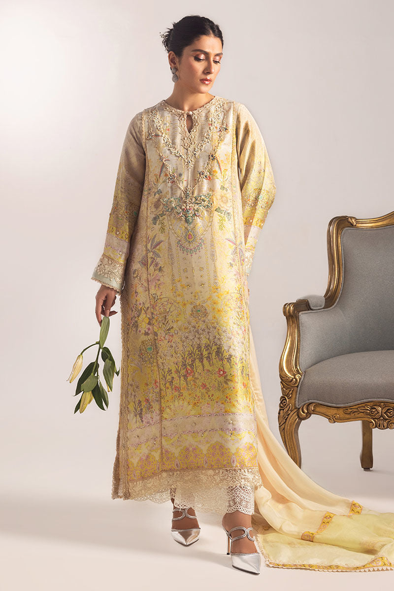 Ansab Jahangir | Digital Silk | Alyssa Shirt and Dupatta - Official Ansab Jahangir stockist in UK - Sakeena London