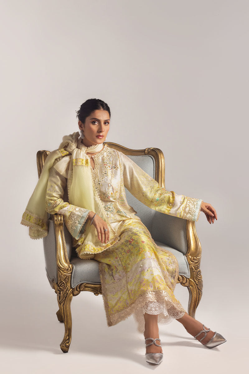 Ansab Jahangir | Digital Silk | Alyssa Shirt and Dupatta - Official Ansab Jahangir stockist in UK - Sakeena London