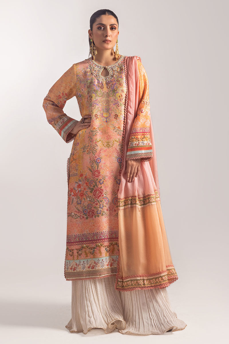 Ansab Jahangir | Digital Silk | Elora Shirt and Dupatta - Official Ansab Jahangir stockist in UK - Sakeena London
